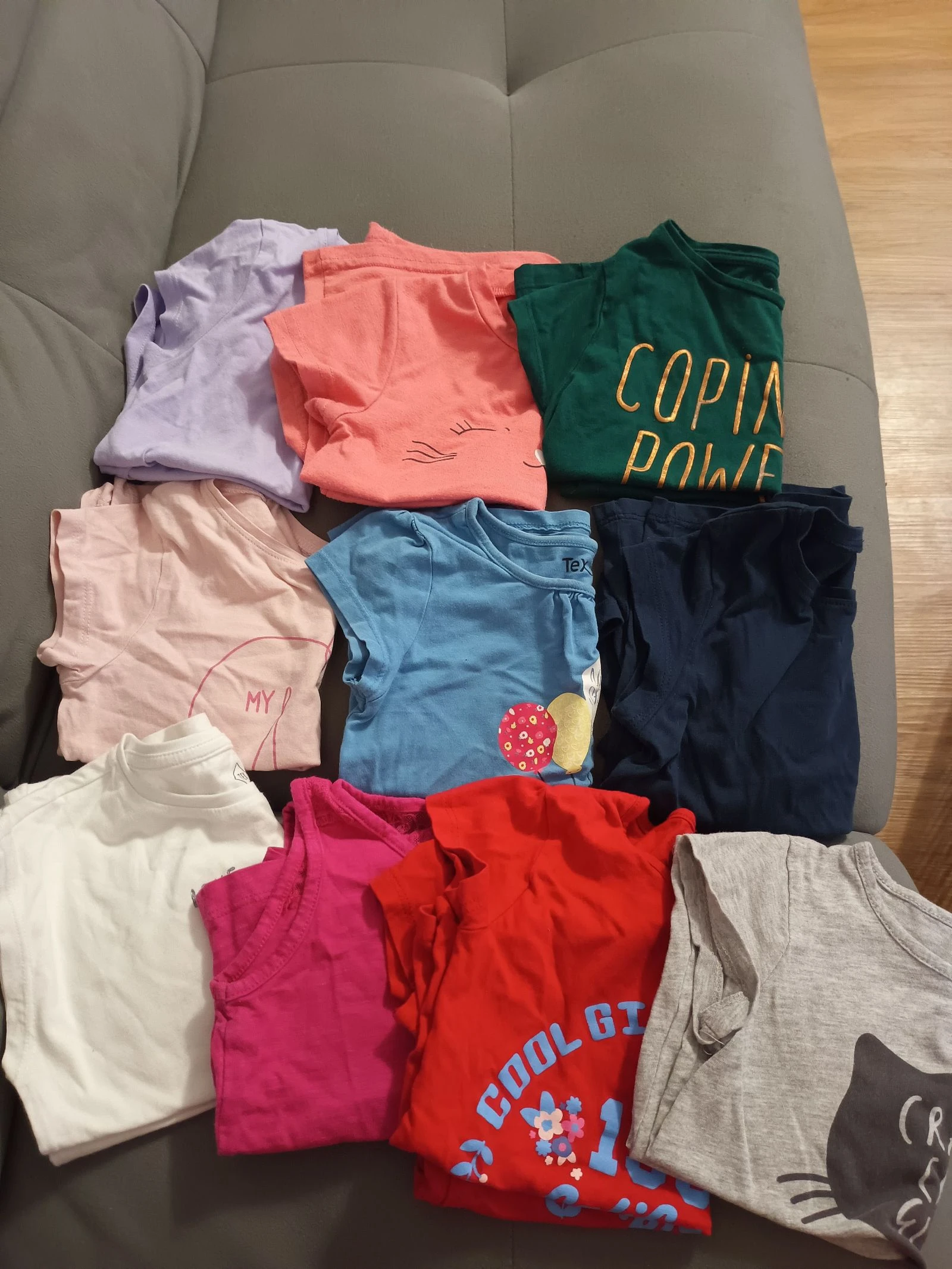 Lot de 10 t-shirts à manches courtes fille 4 ans 